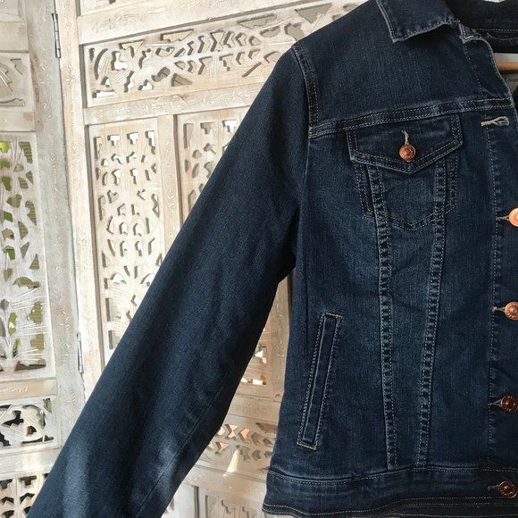 NWT Vintage America Denim Jacket Small Stretch S - Picture 8 of 14